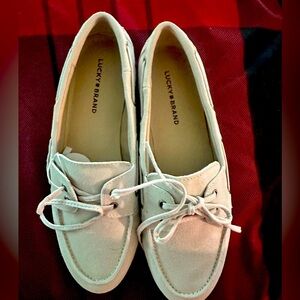 New Lucky Brand Suede Women’s 7.5 Genuine Leather Driving Loafer Moccasin